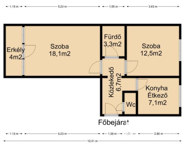 Marcali belvárosában, de még is csendes utcában eladó lakás!