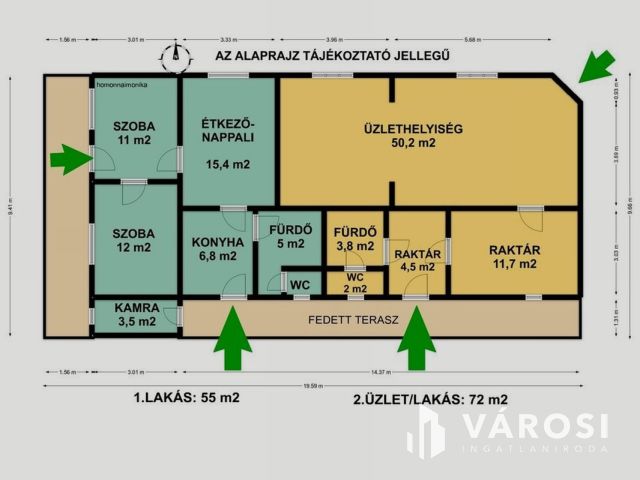 Ház + üzlet vagy 2 lakás?